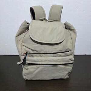 Derek Alexander Beige Lightweight Water-resistant Nylon Backpack